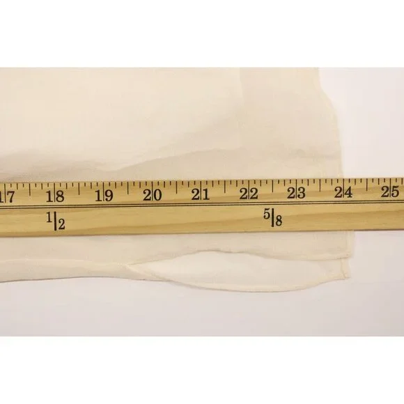 Vince Women's 100% Silk Short Sleeve Crewneck Overlay Blouse Beige Sz S - Picture 6 of 9